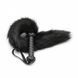 Черный флогер для БДСМ с хвостом лисицы Fox Tail Whips &mdash; фото 2 из 2