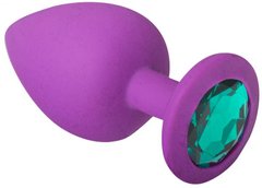 Анальна пробка, Purple Silicone Emerald, L 280577 фото