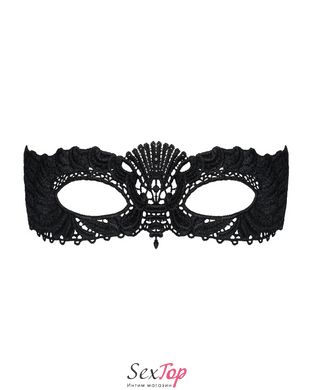 Мереживна маска Obsessive A700 mask, єдиний розмір, чорна SO7186 фото