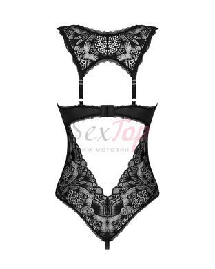 (SALE) Мереживне боді Obsessive Donna Dream crotchless teddy XS/S Black, відкритий доступ - фото товару 4