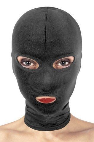 Капюшон для БДСМ с открытыми глазами и ртом Fetish Tentation Open Mouth and Eyes Hood &mdash;  фото товара 1
