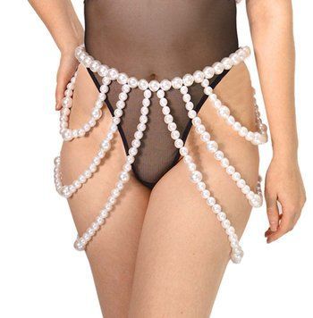 Юбка из жемчуга Art of Sex - Jasmine, цвет белый, размер XS-2XL,  - 1
