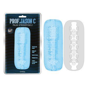 Насадка на член голубого цвета Chisa Palm Stroker 2, Голубой - 1