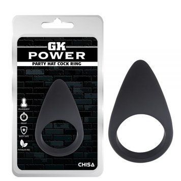 Ерекційне кільце на пеніс чорне Party Hat Cock Ring Chisa - фото товару 1
