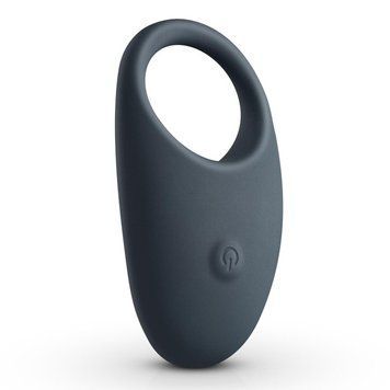 Ерекційне віброкільце на член сірого кольору Boners Vibrating Cock Ring - фото товару 1