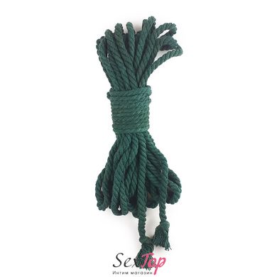 Хлопковая веревка BDSM 8 метров, 6 мм, цвет зеленый SO5211 фото