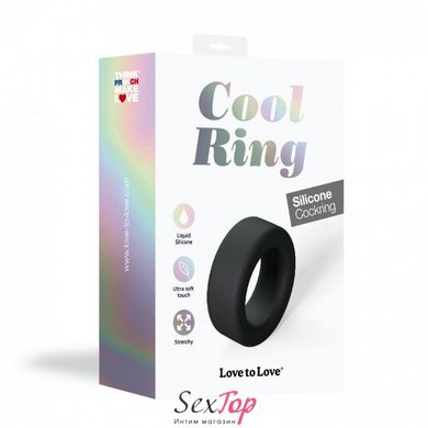 Эрекционное кольцо широкое Love To Love COOL RING - BLACK ONYX SO5090 фото