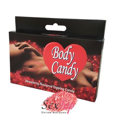 Карамельна пудра для тіла з ефектом шампанського Body Candy (полуниця) (32 гр) SO2076 фото