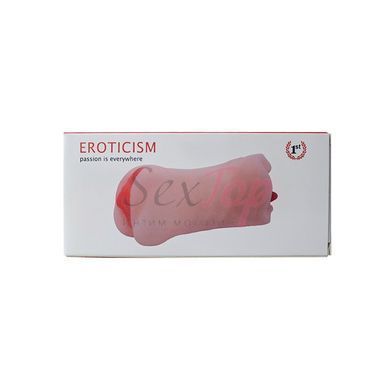 Двосторонній мастурбатор Men Powerup Eroticism: вагіна та ротик - фото товару 8