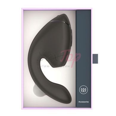 Двойной вакуумный клиторальный стимулятор с вибрацией Womanizer Next Duo - Black &mdash;  фото товара 7