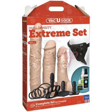 Набор для страпона Doc Johnson Vac-U-Lock Dual Density Extreme Set, диаметр: 7,72 см, 2&times;6,99 см &mdash;  фото товара 5