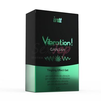 Рідкий вібратор Intt Vibration Ganjah (15 мл), густий гель, незвичайний смак, діє до 30 хвилин,  - 3