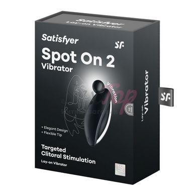 Вібратор для зовнішньої стимуляції Satisfyer Spot On 2 Black, дуже потужний, гнучкий відросток - фото товару 7