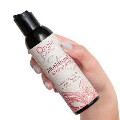 Лубрикант на водній основі Orgie All Natural Strawberry, 150 мл, зі смаком та ароматом полуниці - фото товару 2