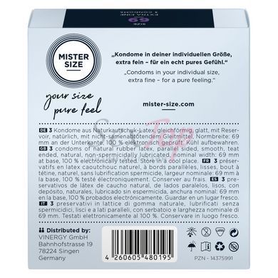 Презервативы Mister Size - pure feel - 69 (3 condoms), толщина 0,05 мм &mdash;  фото товара 3
