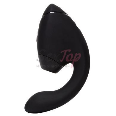 Двойной вакуумный клиторальный стимулятор с вибрацией Womanizer Next Duo - Black &mdash;  фото товара 2