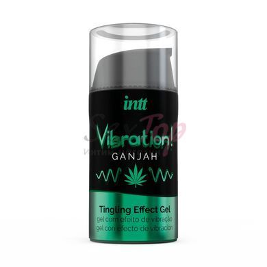 Рідкий вібратор Intt Vibration Ganjah (15 мл), густий гель, незвичайний смак, діє до 30 хвилин,  - 2