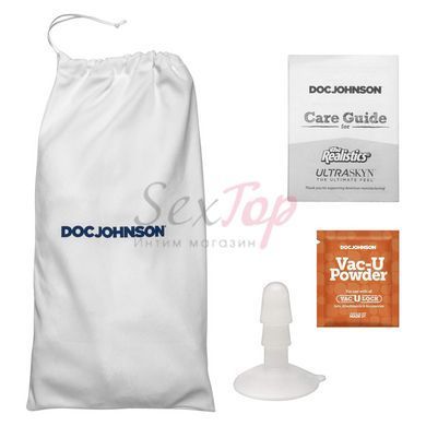 Кончающий фаллоимитатор Doc Johnson The Realistic Cock ULTRASKYN - Squirting 9,5 Inch Vanilla &mdash;  фото товара 3