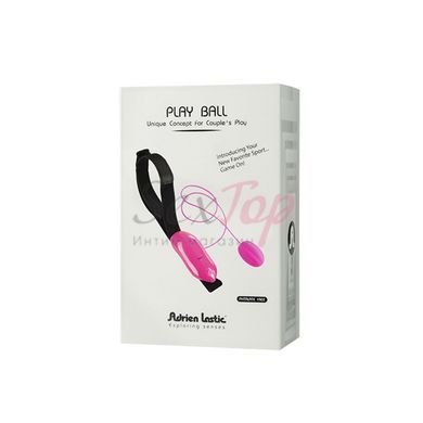 Виброяйцо Adrien Lastic Playball для стимуляции точки А, с турборежимом, крепление к ноге, Розовый - 5