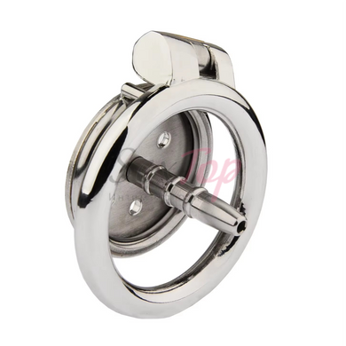 Плоский пояс вірності з катетером Stainless Steel Male Chastity Device - фото товару 6