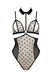 Боди с открытой грудью Passion DOMINICA BODY L/XL beige, воротник-чокер, корсет &mdash; фото 3 из 8