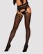 Сетчатые чулки-стокинги под леопард Obsessive Garter stockings S817 S/M/L, имитация гартеров, с дост SO7275 фото 1