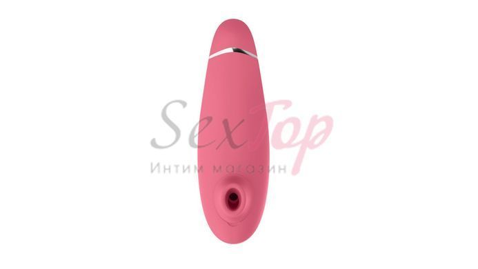 Вакуумний кліторальний стимулятор Womanizer Premium 2 - Raspberry, функції Autopilot та Smart Silenc - фото товару 2