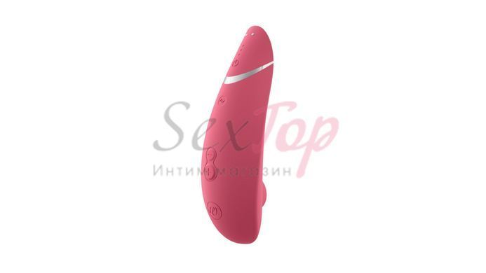 Вакуумний кліторальний стимулятор Womanizer Premium 2 - Raspberry, функції Autopilot та Smart Silenc - фото товару 4
