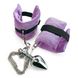 Наручники с металлической анальной пробкой Art of Sex Handcuffs with Metal Anal Plug size M Purple SO6183 фото 6