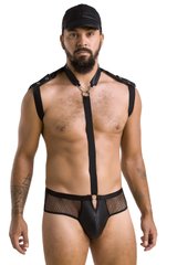 Комплект эротического мужского белья Passion 038 Set John L/XL Black, боди, кепка SO7585 фото
