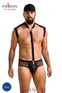 Комплект эротического мужского белья Passion 038 Set John L/XL Black, боди, кепка SO7585 фото