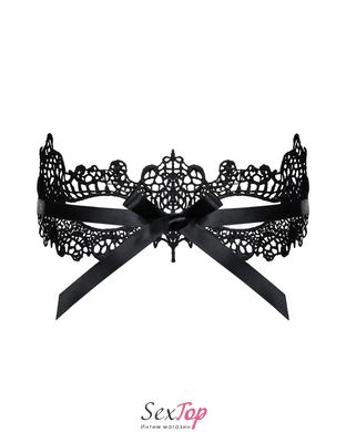 Кружевная маска Obsessive A701 mask, единый размер, черная SO7187 фото