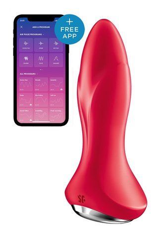 Анальна смарт-вібропробка із перлинним масажем Satisfyer Rotator Plug 1+ Red - фото товару 1