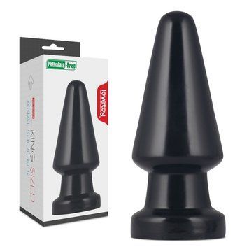 Анальна пробка конусної форми чорна Lovetoy, Черный - 1