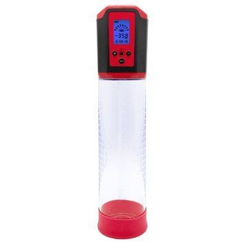 Автоматическая вакуумная помпа Men Powerup Passion Pump Red, LED-табло, перезаряжаемая, 8 режимов,  - 1