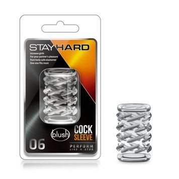 Прозрачная насадка на член Blush Stay Hard модель 06, Прозрачный - 1