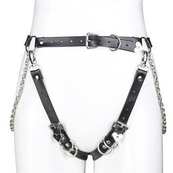 Гартери на стегна зі штучної шкіри Love Wears Leather Underwear чорні &mdash; фото