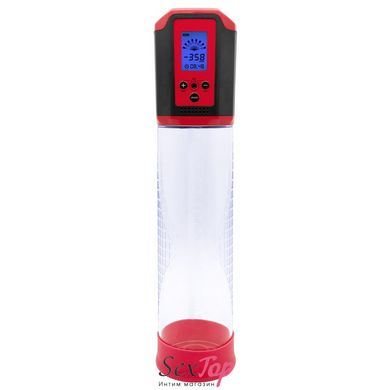 Автоматическая вакуумная помпа Men Powerup Passion Pump Red, LED-табло, перезаряжаемая, 8 режимов SO6226 фото