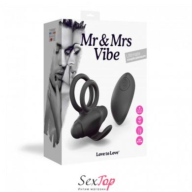Ерекційне віброкільце Love To Love Mr & Mrs VIBE з пультом ДК SO3822 фото