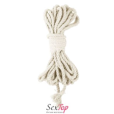Хлопковая веревка BDSM 8 метров, 6 мм, цвет белый SO5212 фото