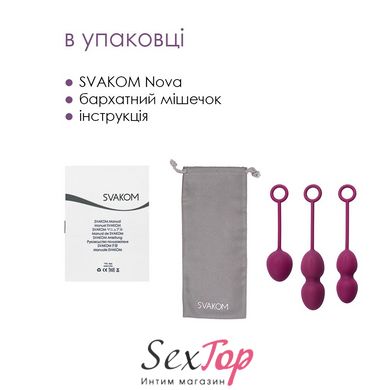 Набір вагінальних кульок зі зміщеним центром ваги Svakom Nova Violet SO4831 фото