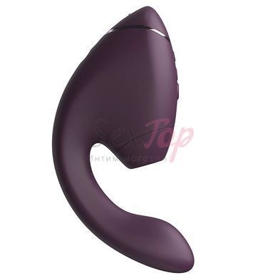 Подвійний вакуумний кліторальний стимулятор з вібрацією Womanizer Next Duo - Dark Purple - фото товару 4
