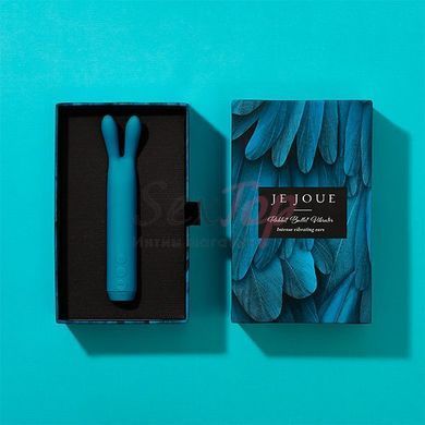 Вібратор з вушками Je Joue - Rabbit Bullet Vibrator Teal, глибока вібрація - фото товару 3