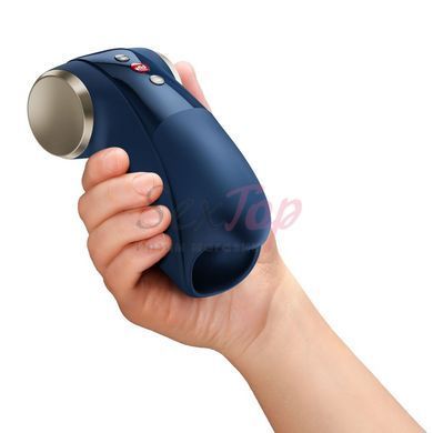 Мастурбатор для головки пеніса Fun Factory COBRA LIBRE II Nightblue, 2 мотори, гра без рук - фото товару 2