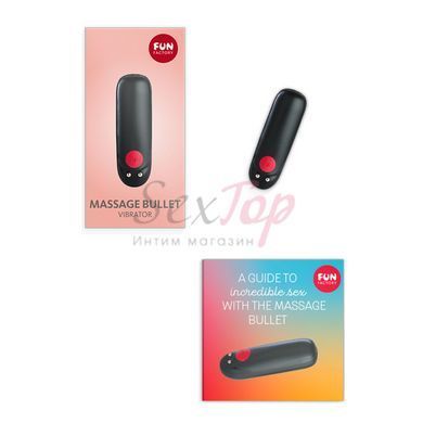 Вибропуля Fun Factory Massage BULLET, черная, диаметр 2,5 см, 3 скорости, 3 рисунка вибрации &mdash;  фото товара 4