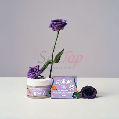 Масажна олія-лубрикант з ароматом та смаком фундука Goliate Couple Gourmand Noisette 50 мл - фото товару 2