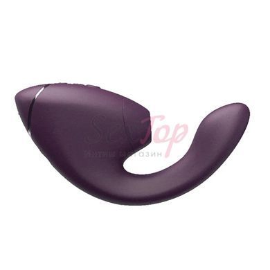 Подвійний вакуумний кліторальний стимулятор з вібрацією Womanizer Next Duo - Dark Purple - фото товару 3