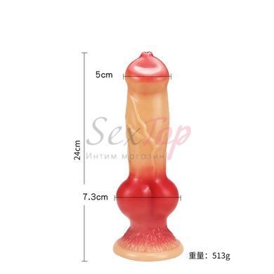 Дилдо в форме собачьего члена DOG Dildo XL,  - 5