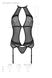 Корсет с пажами Passion SATARA CORSET L/XL black, стринги, кружево, застежки спереди и сзади SO8475 фото 7
