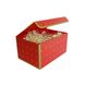 Подарочная коробка красная с золотым геометрическим рисунком, S — 20,2×14×10,5 см SO8913 фото 2